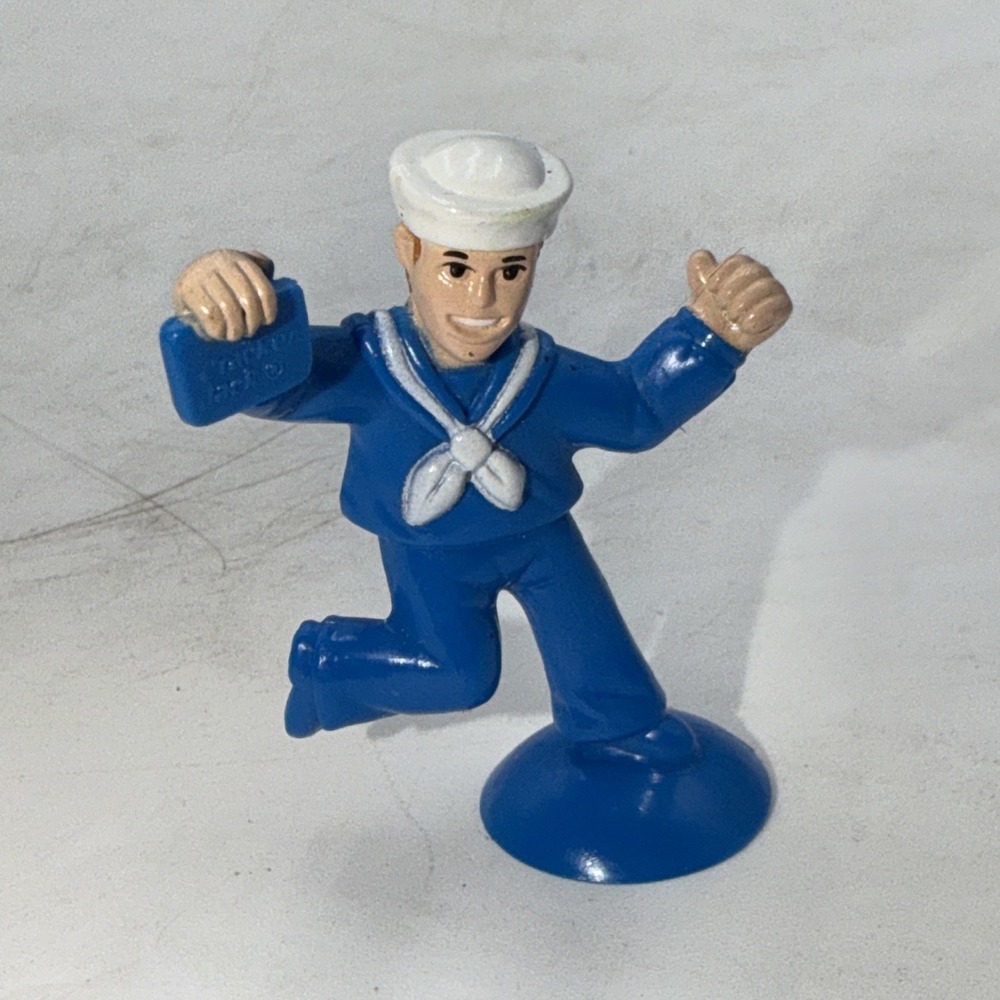Vintage HTF Cracker Jack Sailor Suction Cup 2" Prize In a Box Shipped From USA